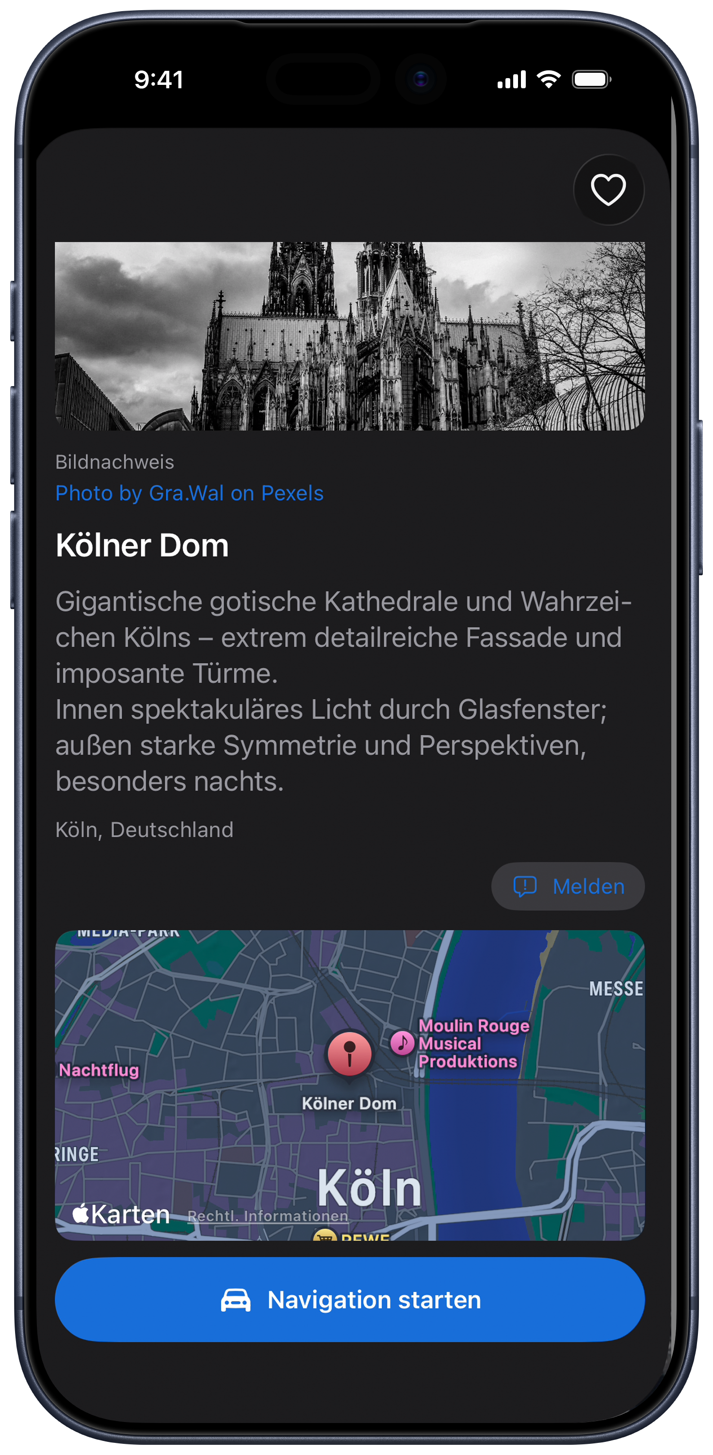 Detailansicht eines Spots